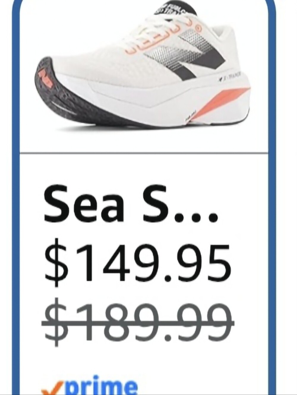New Balance Sea Salt with Urgent Red and Black Trim Sneakers